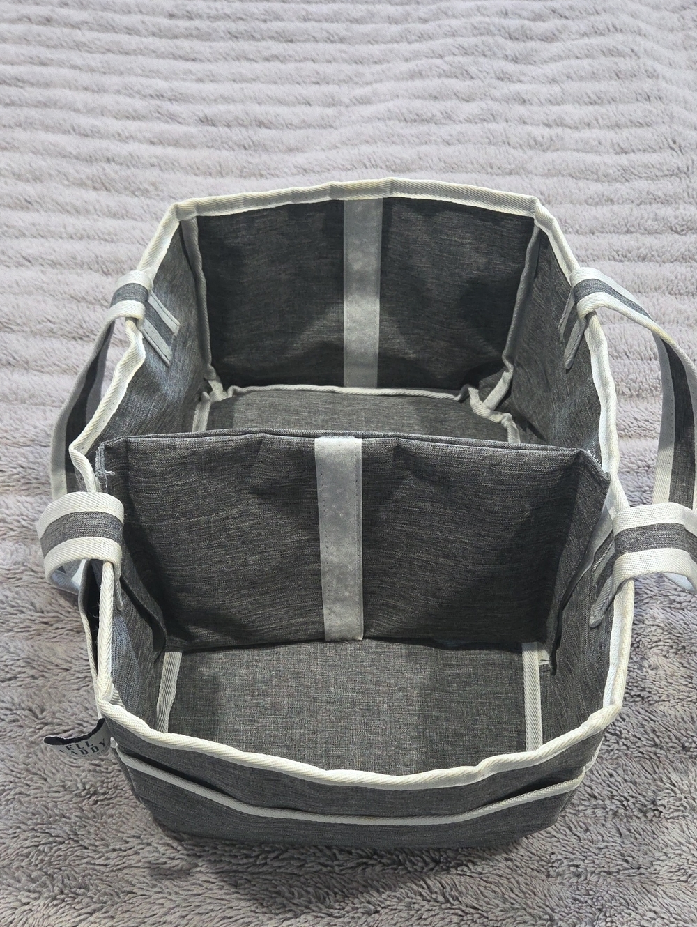 Gray Men's Travel Tote with Reinforced Handles